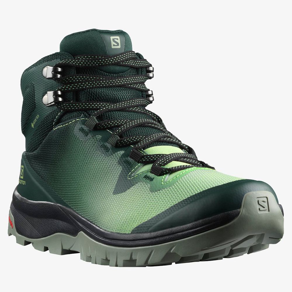 Salomon VAYA MID GTX Zapatillas Trail Running Mujer - Verde - Colombia (64805-UGJF)